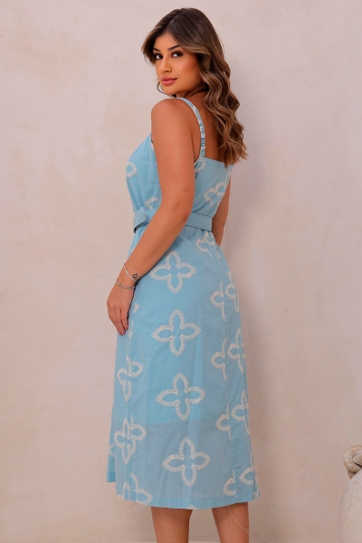 Vestido Midi com Cinto
